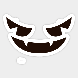 Evil Pumpkin Face | Halloween Smile Vintage Classic Sticker